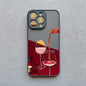 Oil Painting Red Wine Glass Phone Case For iPhone