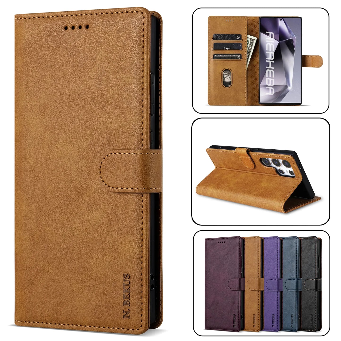 Business Leather Phone Case For Samsung