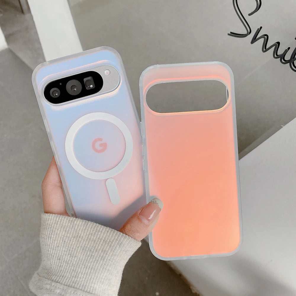 Laser Gradientr Magsafe Silicon Case For Google Pixel