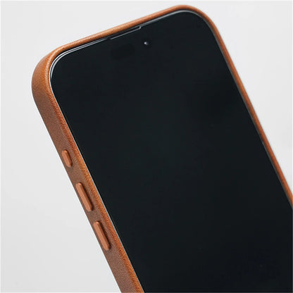 Retro Oil Wax Leather Wireless Charge Case For iPhone