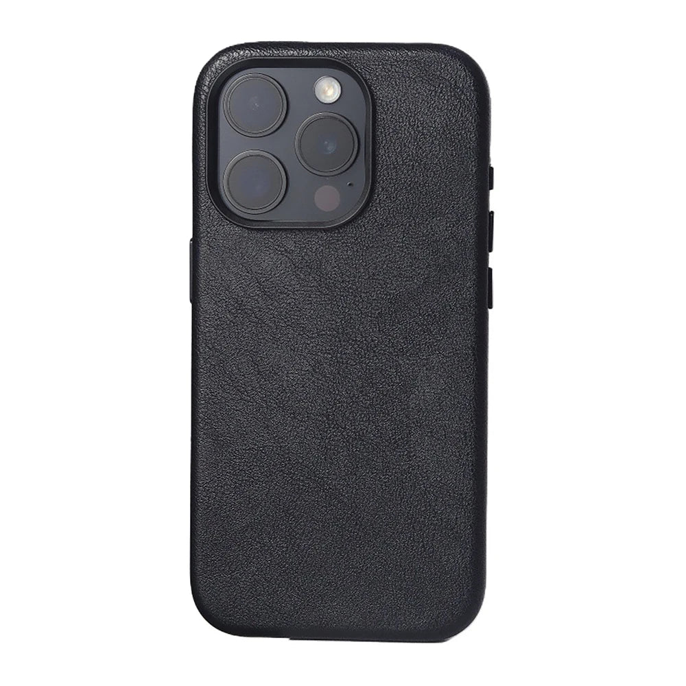 Retro Oil Wax Leather Wireless Charge Case For iPhone