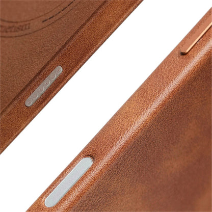 Retro Oil Wax Leather Wireless Charge Case For iPhone