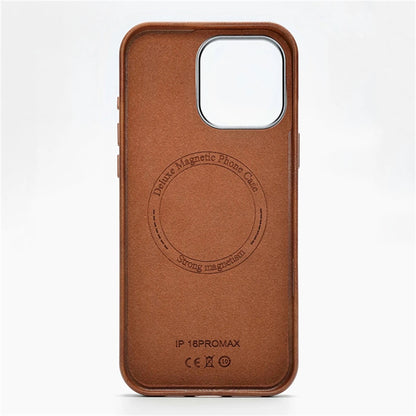 Retro Oil Wax Leather Wireless Charge Case For iPhone