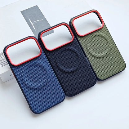 Luxury Magnetic Soft TPU+Nylon Woven Leather Case for Iphone