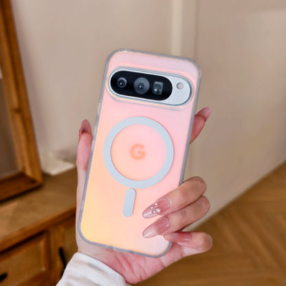 Laser Gradientr Magsafe Silicon Case For Google Pixel