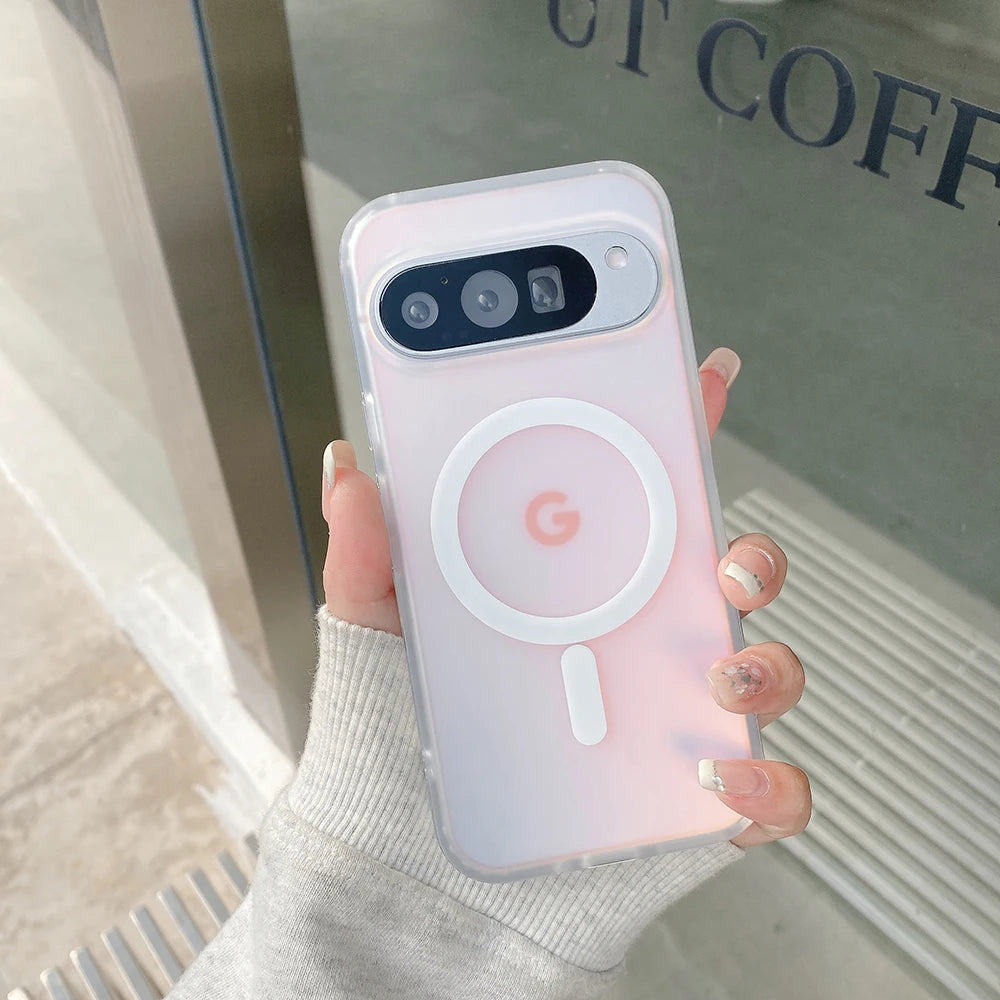 Laser Gradientr Magsafe Silicon Case For Google Pixel