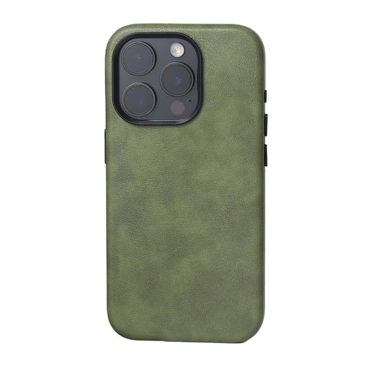 Retro Oil Wax Leather Wireless Charge Case For iPhone