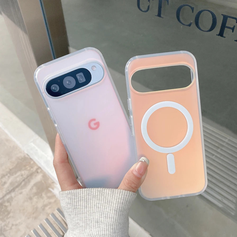 Laser Gradientr Magsafe Silicon Case For Google Pixel