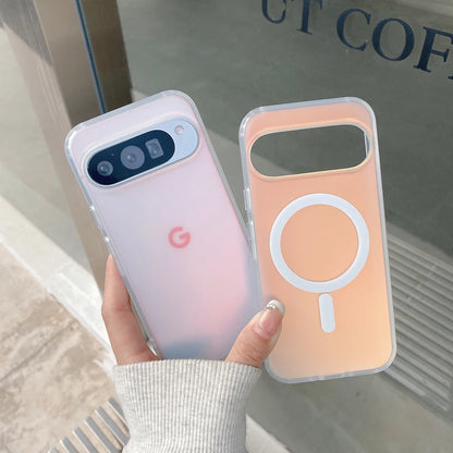 Laser Gradientr Magsafe Silicon Case For Google Pixel